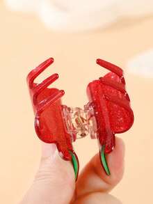 1pc Cartoon Pencil, Apple, Car, Calculator Shaped Hair Clips, Hair Claw, Suitable For Daily, Holiday, Commute, Party, Decoration, Women Hair Accessories, Back To School Gift Fashion Claw Clips Casual Hair Clutch Elegant Hair Jaw Clip - Multicolor - View 3