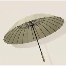 Meichoon Large Umbrella 24Ribs Strong Windproof Glassfiber Bumbersoll Long Handle Manual Business Golf Bumbershoot Outdoor Women Men Multiple Colors KS46,36986466 - Color caoba - Ver 2