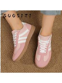 2025 New Women Flat Casual Lightweight Comfortable Sneakers - Pink - View 5