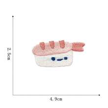 1 miếng vá thêu hình hoạt hình Sushi & Hải sản, có thể ủi lên quần áo, phụ kiện và đồ thủ công DIY - Hình cá hồi sushi, bạch tuộc, trứng cá muối, trứng. - Màu sắc hỗn hợp - Xem 21