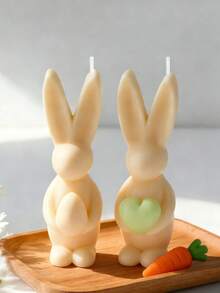 قالب سيليكون على شكل قلب وأذن أرنب لتشكيل البيض، مقاوم للحرارة وسهل التنظيف، مناسب لصنع الشموع DIY، شمع مذاب، جبس، ديكور راتنجي، ديكورات الأعياد والحفلات