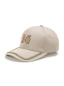 1 pieza Gorra de béisbol casual y minimalista ajustable para mujer - Beis - Ver 3