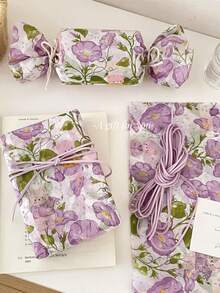 Papel de embrulho para presente com estampa de ursinho de pelúcia roxo em formato de trombeta (5/10/20 unidades), resistente à umidade e a impactos, ideal para aniversários, Dia dos Namorados, presentes, roupas, embalagens de presentes e decoração de caixas. - Multicolorido - Ver 7