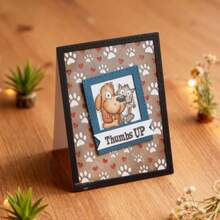 Creative Paw Print Background Panel Metal Cutting Dies, DIY Scrapbooking Album And Embossing Stencil, Greeting Card Making Tool, Card Paper Cutting Crafts ,Gift Card Making Template Die Cuts. - Silver - View 4