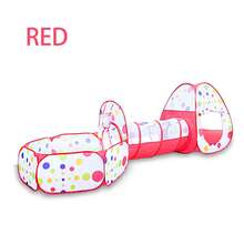 儿童彩色方形帐篷隧道爬行 3/4/5 件套，室内游戏屋玩具帐篷，男孩和女孩适用的球坑