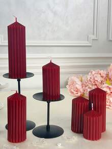 Soy Wax For Making Aromatherapy Candles, Including Sandalwood Scented Shaped Candles, Ramadan Decorative Cylindrical Long Candles, Valentine's Day Home Decoration Candle Set, Multiple Wine Red Candle Sets, Party Candle Center Decoration, Christmas Slim Candles Suitable For Giving Gifts To Women, Close Friends, And Winter Gifts