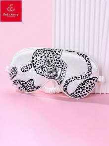 1个柔软亲肤的数码印花动物图案睡眠眼罩，采用聚酯纤维材质，适合女性睡眠时佩戴 - 彩色 - 查看 5