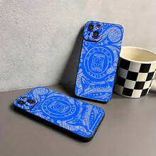 Funda para teléfono con el diseño del equipo de fútbol Cruz Azul, compatible con teléfonos ,  17,  16 Pro Max,  15 Pro Max,  13 y  12. Fabricada en TPU, ofrece protección contra golpes y caídas. Un regalo perfecto para aficionados al fútbol, amigos, familiares o como una divertida sorpresa de Halloween. - Negro - Ver 7