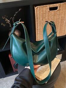 New Niche Fashion Shoulder Crossbody Bag Dumpling Bag - Green - View 5