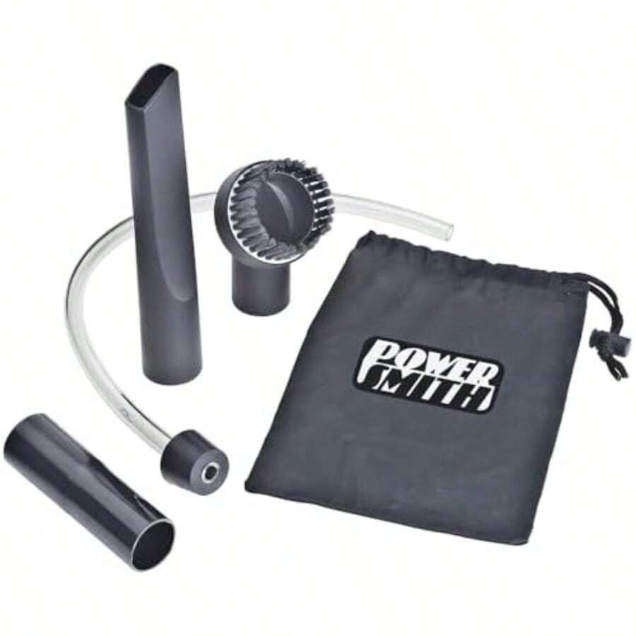 PowerSmith PAAC302 para aspiradora de cenizas con herramienta para grietas, boquilla de cepillo para polvo, manguera de estufa de pellets, adaptador y bolsa de almacenamiento, color negro(Kit de limpieza profunda) - Multicolor - Ver 1