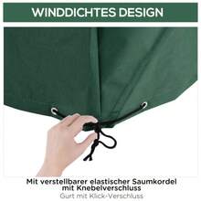 Outsunny Protective Cover For Garden Furniture, Green 600D Oxford Fabric, 135 X 135 X 75 Cm, Waterproof And UV Resistant - Green - View 5