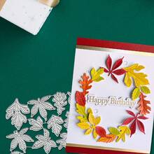 创意树叶金属切割模具，DIY剪贴簿相册和压花模板，贺卡制作工具，卡片纸切割工艺品，礼品卡制作模板模切。