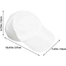 6 Piezas Gorra De BéIsbol Blanca De Pintura Algodón para NiñOs Sombrero para Sol con DiseñO En Blanco para Pintura Y Actividades Al Aire Libre,36984516 - Multicolor - Ver 1