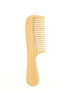 1pc Wide-Tooth Bamboo Hair Comb, For Brushing And Styling Hair - Multicolor - View 9