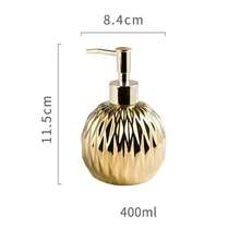 Luxury Gold/Silver Soap Dispenser, With Press-Down Handle, Ceramic Soap Dispenser, Silver Soap Dispenser, With Stainless Steel Tray, Bathroom Accessories - Multicolor - View 12
