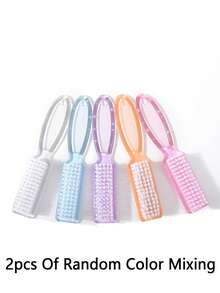 10pcs Nail Brushes With Handles, For Cleaning Fingernails And Toenails