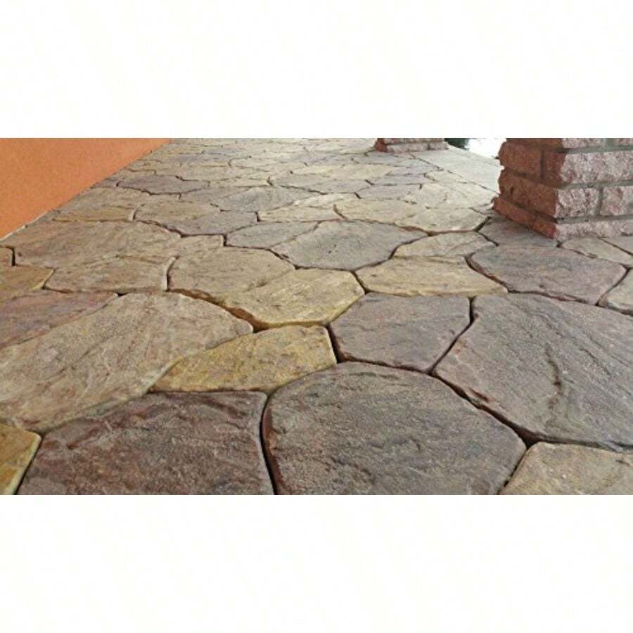 Concrete Molds DIY Sold 6 Pcs Plastic Moulds Flagstone Casting Concrete Paving Garden Paths Stone Patio Pavers For Garden Walkway S34 - 彩色 - 查看 1