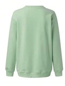 Plush Brushed Fleece Sweatshirt For Women - Relaxed Fit Fall Winter Top Women's All-Day Comfort Crew Neck Pullover - Soft Stretch Long-Sleeve Sweatshirt Wrap-Me-Up" Soft Crew Neck Sweatshirt | Women's Lazy-Day Essential (Multiple Hues) Dreamy Soft Crew Neck Pullover - Women's Versatile Casual Sweatshirt For Cool Days Women's Super Soft Crew Neck Sweatshirt - Warm Long-Sleeve Pullover (6 Colors) Relaxed Fit Brushed Fleece Sweatshirt - Women's Comfortable Fall Winter Top  Casual    Daily  Home - 綠色 - 查看 6