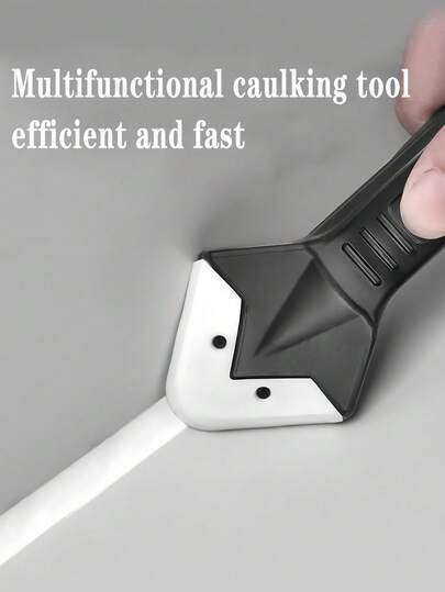 6件套不锈钢尖头硅胶填缝修补工具，配有5个可替换头，五合一填缝剂清除套装，适用于瓷砖缝隙、密封胶的修整以及刮除窗胶边角，是厨房和浴室水槽翻新的理想之选。填缝剂和密封胶清除工具套装，多功能工具，瓷砖缝隙刮刀套装，小巧轻便，浴室配件，厨房必备。
