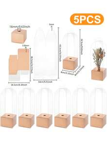 1~10Pcs Portable Transparent Flower Box Handheld Plastic Bouquet Packaging Box Birthday Wedding Valentine's Day Flower Boxes - Multicolor - View 21