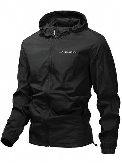 Plusstorlekar hudvänlig jacka för män, Casual Fashion Woven Bomberjacka, Plusstorlekar med huva, Plusstorlekar vävd jacka, Plusstorlekar jacka, Plusstorlekar ytterkläder, Plusstorlekar med huva