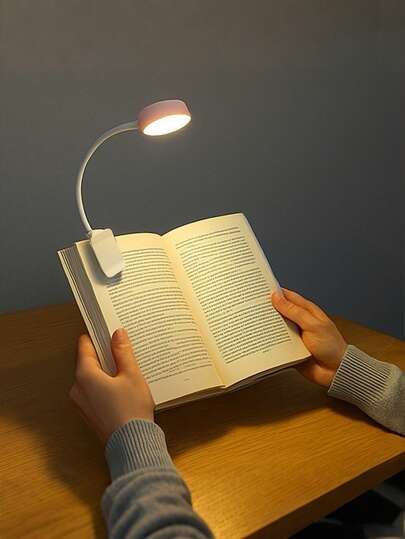 4-LED White Clip-On Book Light, 3 Color Temperatures, Book Lamp, Eye-Care Reading Light, Dimmable, Mini Portable Clip-On Reading Light (Batteries Not Included), Suitable For Bedside Reading - Eye Care, Stepless Dimming Brightness, Mini Portable Lightweight Clip-On Reading Lamp