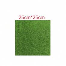 Grama Sintética Placa de tapete Artificial 25cm x 25cm - Verde - Visão 2