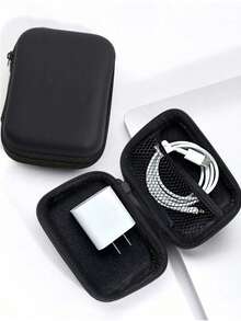 1pc Super Thick & Durable Data Cable Charging Box, Space-Optimized, Compact Waterproof Portable Coin Purse Earphone Storage Box, Mini Charger Organizer, Key Pouch, Cosmetic Bag, Wireless Earbuds Case, Travel Organizer, Suitable For USB Drive, Power Adapter, Earphone Cables Etc. Essential For Back To School, Christmas Gift, Unisex Electronics Accessory, Travel Essential - Multicolor - View 12