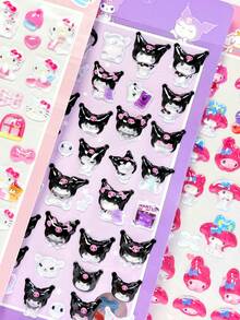 Cartoon Kawaii Melody Anime Stickers, Cute 3D DIY Handmade Phone Decoration, Kids Arts And Crafts Stickers Decals, Random Color Style