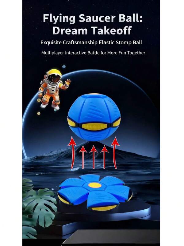 1PCS UFO Magic Flying Disc Ball For Dogs - Creative Airplane-Shaped Pet Throwing Toy, Portable Decompression Outdoor Fun Toy For Small & Medium Dogs