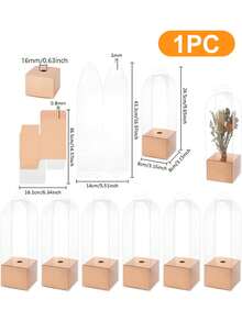 1~10Pcs Portable Transparent Flower Box Handheld Plastic Bouquet Packaging Box Birthday Wedding Valentine's Day Flower Boxes - Multicolor - View 14