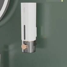 Luxury Soap Dispenser, Wall-Mounted Sensor Soap Dispenser, Bathroom Handwash Foaming Soap Dispenser, Storage Rack, Pump Soap Dispenser - Wall-Mounted, Foam Hand Wash And Shampoo Bottle, Suitable For Bathroom Organization - Creamy Yellow - View 7