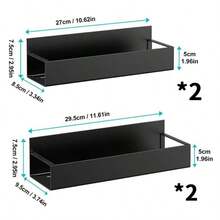 Giá đựng gia vị từ tính 4 món - Dung tích lớn, gắn tường, không cần khoan, lưu trữ đồ dùng nhà bếp - Chất liệu nhựa bền, có thể đựng đồ uống và các vật dụng khác, phù hợp với tủ bếp, thành tủ lạnh - Màu đen - Nhiều màu - Xem 7