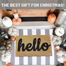 IOHOUZE Grey White Striped Rug -3X5 Front Door Mats Outdoor,Washable Rug For Front Porch Decor,Spring Summer Welcome Mats Outdoor Indoor, Doormat For Farmhouse/Entryway/Home Entrance,One-Size,GreyWhiteStripe3x5Rectangular - GreyWhiteStripe3x5Rectangular - View 3