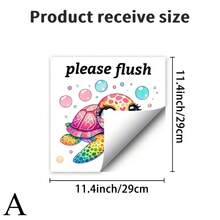 1pc Underwater Adventure Toilet Seat Decal - Cute Cartoon Sea Turtle & Ocean Scene, Removable Sticker, Kids Bathroom Makeover Sticker Set - Ocean Theme Vinyl Decal For Toilet Lid And Walls, Unique Bathroom Gift Idea - Playful Sea Turtle Toilet Seat Sticker, Self-Adhesive Decoration, Ideal For Pet Lovers And Coastal Homes - Multicolor - View 12