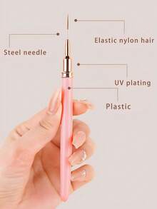 10pcs Nail Art Brush Set, Includes Nail Brushes, Nail Design Brushes, Nail Painting Liners, Double-Ended Nail Files, UV Gel Brushes, Nail Buffing Pens, Nail Liner Pens, Suitable For Home And Professional Nail Salons, Ideal For New Year And Wedding Party Nail Art - Multicolor - View 5