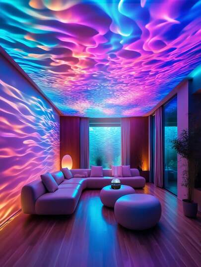 Creative Galaxy Starry Sky Projector - Features 7 Color Patterns & Remote Control, USB Powered, Suitable For Bedroom Nightlight, Adult Game Room, Home Theater, Ceiling, Room Decor, Valentine's Gift, Camping, Wedding Decoration