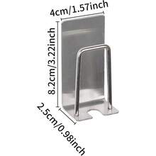 4 Pcs Adhesive Toothbrush Holders,304 Stainless Steel Toothbrush Holders Wall Mounted Electric Toothbrush Holder For Bathrooms Accessories (4, Silver) - 銀色 - 查看 6
