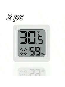 2pcs/1pc Electronic Thermometer, Intuitive Temperature & Humidity Display, Suitable For Indoor, Outdoor, Bedroom, Dining Room, Office, Reptile Habitat - Multicolor - View 8