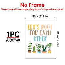 1/4件装 “让我们互相支持”校园励志帆布海报。返校季墙面装饰。非常适合学校墙壁、走廊、食堂和办公室走廊的装饰。家居装饰和墙面艺术！室内装饰。房间装饰美学，可选画框 - 彩色 - 查看 27