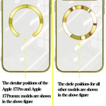 1个金色渐变奢华电镀磁吸无线充电保护壳,带透明闪光纸镜头保护膜,高级电镀软TPU闪光渐变纸亮面防刮防指纹手机壳,兼容苹果17Pro/17ProMax/Air/17/16Pro/16ProMax/16Plus/16/16E/SE4/15Pro/15ProMax/15Plus/15/14Pro/14ProMax/14Plus/14/13Pro/13ProMax/13/12Pro/12ProMax/12/11ProMax/11/11Pro - 金色 - 查看 9