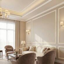 1pc 3 Meters X 12mm PVC Decorative Molding Strip, Self-Adhesive Trim For Ceiling, Living Room, TV Backdrop Wall Decoration - Multicolor - View 6