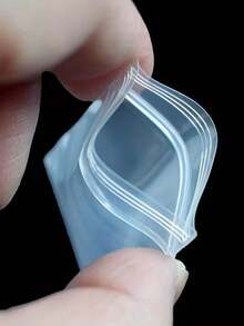 100pcs Reusable Clear Jewelry Bags, Self-Sealing Bags And Zipper Bags; Various Mini Self-Sealing Bags For Jewelry Packaging And Storage; Dust-Proof, Waterproof, Moisture-Proof, Good Sealing Performance, Making Your Life More Convenient; Suitable For Powder Packaging, Electronic Chip Sample Bags, Jewelry Necklace, Ring And Bracelet Storage Bags, And Daily Home Storage Bags. - Multicolor - View 2