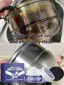 Stainless Steel Rust Remover Gel, Fast-Acting, Suitable For Sinks, Appliances And Tools, Dissolves Rust Stains, Restores Shine, No Scrubbing Required, Professional Grade, For Household And Workshop Use. Stainless Steel Rust Remover, Rust Removal Gel, Sink Rust Remover, Appliance Cleaner, Tool Rust Remover, Restores Shine, No Scrubbing Required, Professional Grade, Workshop Cleaner, Fast-Acting. - Multicolor - View 12