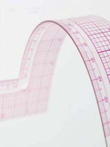 1 Set Professional Sewing Ruler Kit - L-Shaped Ruler, Comma Ruler, Triangle Ruler, French Curve Ruler And 90 Degree Ruler, For Accurate Garment Pattern Making And Clothing Design - Multicolor - View 4