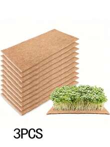 10pcs Jute Grow Mat Plant Fiber Grow Mat 10x20 Inch Natural Jute Microgreens Grow Mats Hydroponic Grow Pads Jute Plant Hemp Fiber Grow Mat Hemp Mats For Seed Starter And Sprouting Tray - Multicolor - View 10