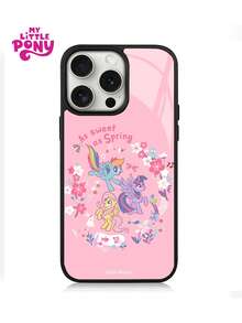 MY LITTLE PONY 官方授权小马宝莉卡通人物设计高级亚克力手机壳，兼容 17/16/15/14/13/12/11/17 Pro Max/XS/XR/XS Max，防摔磨砂后盖 - 黑色 - 查看 4