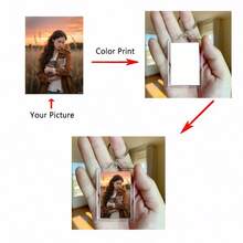 Customized Photo & Text Acrylic Keychain, Personalized Couple Keyring, Photo Keychain, Ideal Gift For Valentine's Day, Birthday, Anniversary, Couples, Colorful, Cute, Fun, Kawaii, Y2K Style, Fashionable, Unisex, Casual, Customized, Unique, Personalized, Perfect Gift For Him/Her - Multicolor - View 8