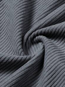 Hidkat 男士灯芯绒工装慢跑裤，多口袋休闲街头风 - 灰色 - 查看 8