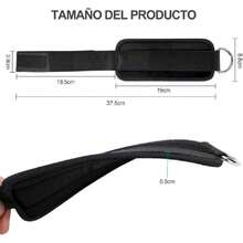 Correa de Tobillo, Tobillo Correas 2 Pack, Tobilleras Deportiva para Cable Máquinas, Gimnasio de Deporte para Glúteos y Piernas Ejercicios de Pesas, Entrenamiento de Glúteos en Polea etc(Negro),36984826 - Multicolor - Ver 2